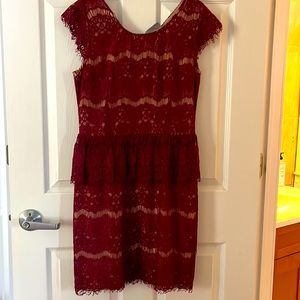 Anthropologie Maeve peplum lace dress